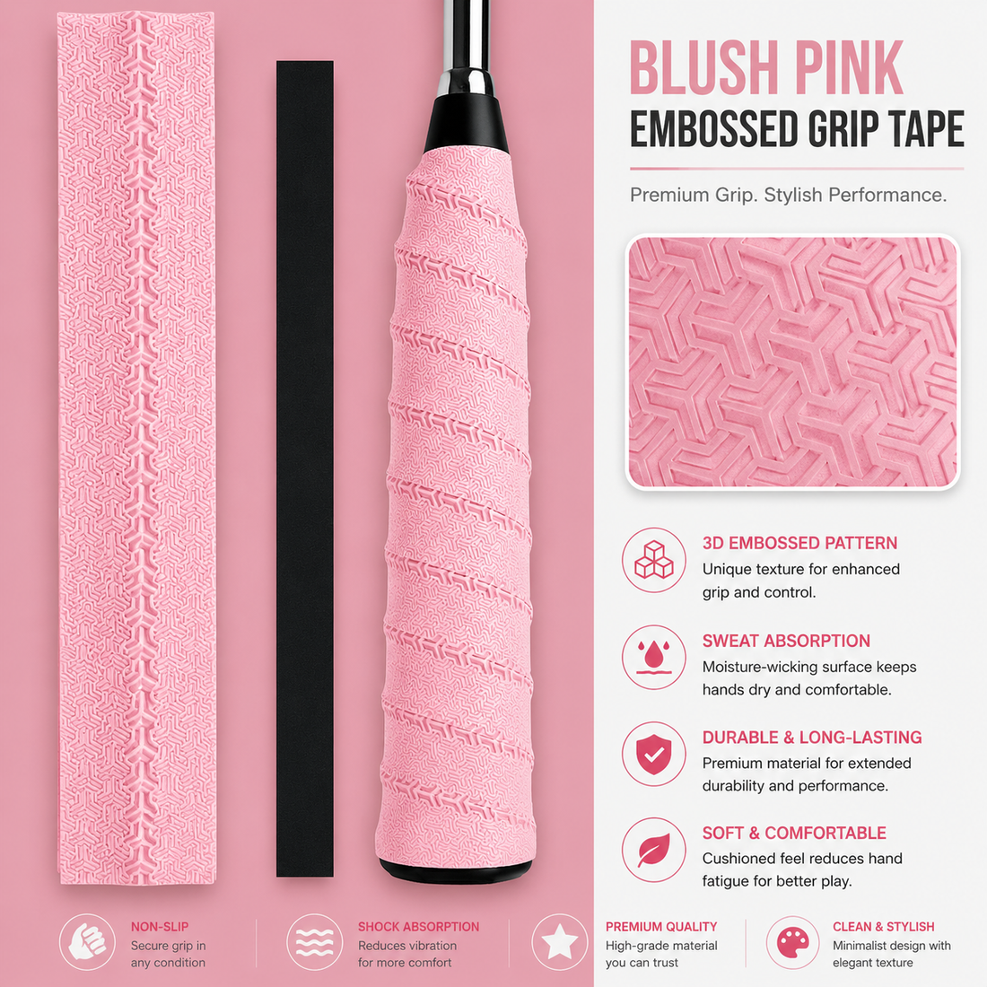 Vellarosport™ ProGrip Overgrip Rose Red